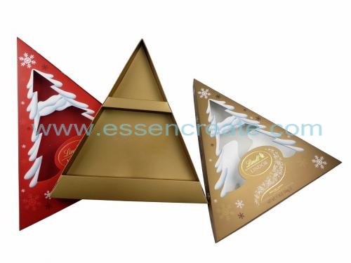 рождественская шоколадная упаковка треугольник подарочная коробка