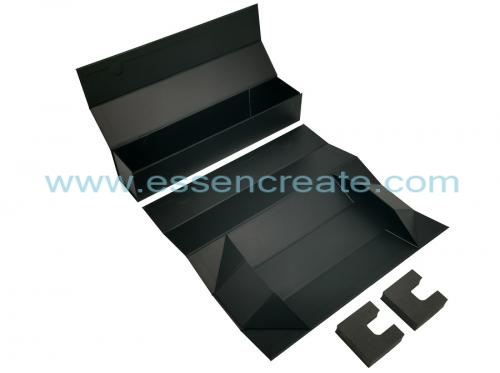 черная складная магнитная подарочная коробка