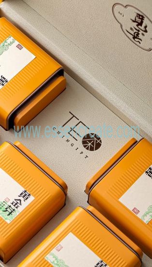 Golden Bud Gift Box With Five Small Jars