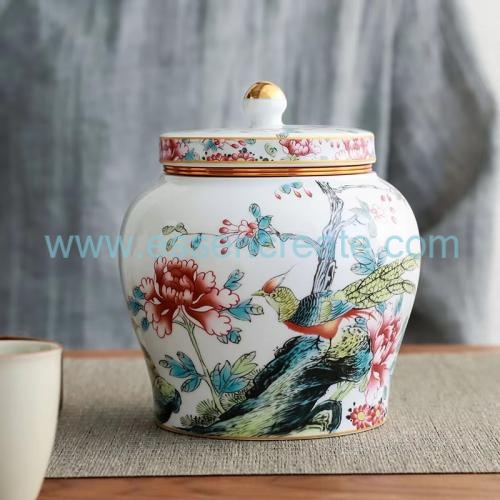 Tea Coffee Packaging Porcelain Storage Pot