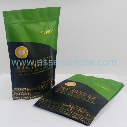 Self-Standing Aluminum Foil Zipper Packaging Bag Stand Up Plastic Bags
