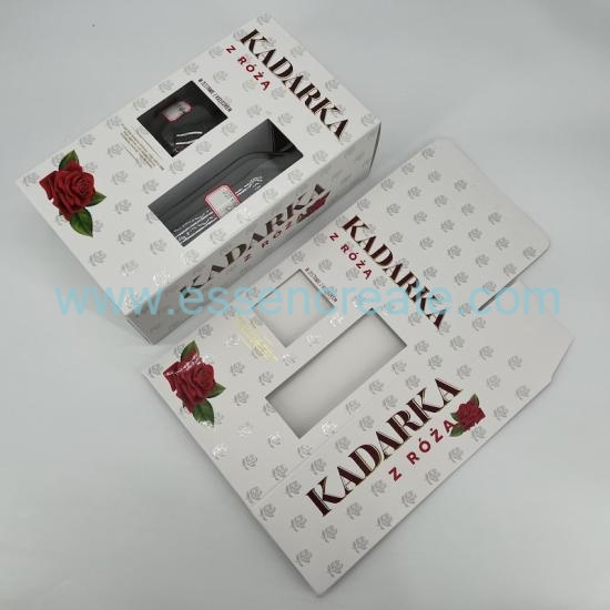 Складная коробка для упаковки бокалов для розового вина
