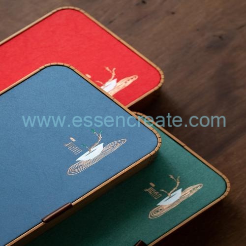 wooden tea gift box with dividers